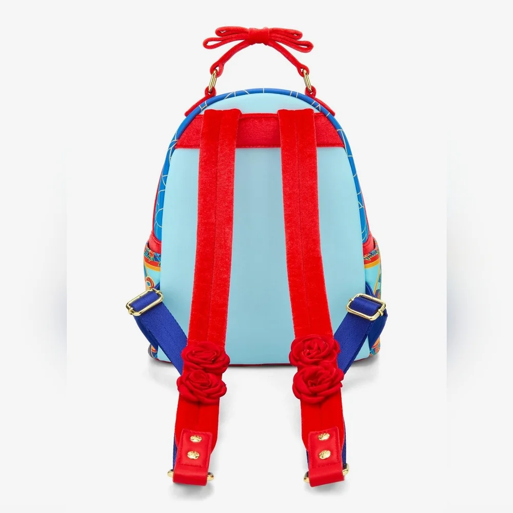 Loungefly Disney Stained Glass Beauty & The Beast Crossbody Convertible Backpack